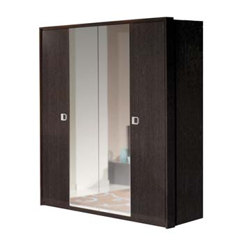 Jocelyn 4 Door Mirrored Wardrobe