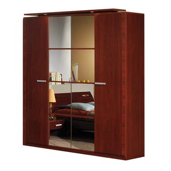 Jules 4 Door Mirrored Wardrobe