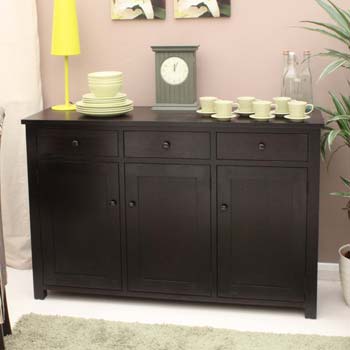 Furniture123 Kahla Solid Ash 3 Door 3 Drawer Sideboard