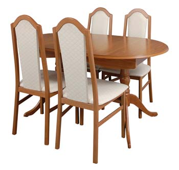 Leaming Twin Pedestal Extending Dining Set