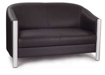 Leather Reception 2 Seater Tub Sofa 7312