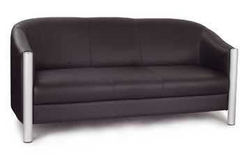 Leather Reception 3 Seater Tub Sofa 7313