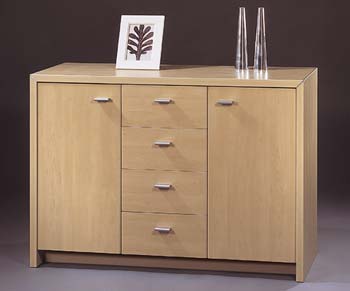 Life 2 Door 4 Drawer Sideboard in Light Beech