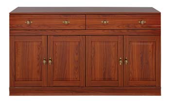 Furniture123 Lindeman 4 Door 2 Drawer Sideboard in Cherry