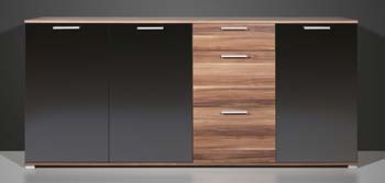 Furniture123 Lola Sideboard in Black and Walnut