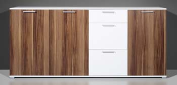 Furniture123 Lola Sideboard in Walnut and White