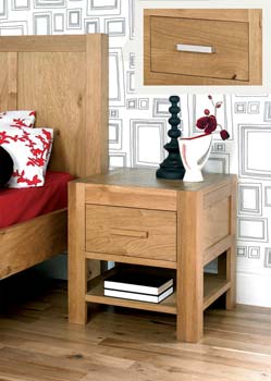 Lyon Oak 1 Drawer Bedside Table