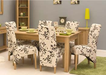 Maban Solid Oak Wide Rectangular Dining Set