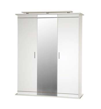 Marina White 3 Door Mirrored Wardrobe