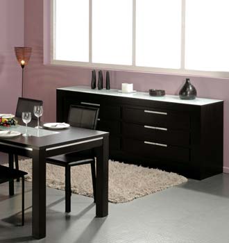 Furniture123 Mateo 12 Drawer Sideboard in Wenge