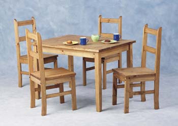 Mexican Pine Rectangular Dining Set