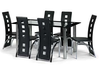 Mirage Dining Set in Black