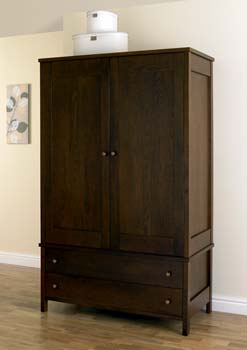 Newhampton Dark Oak Large Double Wardrobe -