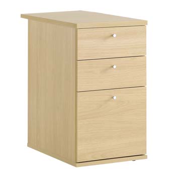 Newsam 3 Drawer Desk Size Cabinet in Oak