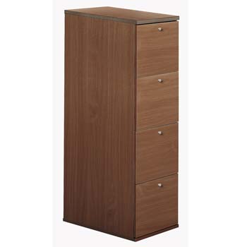 Newsam 4 Drawer Filing Cabinet in Walnut