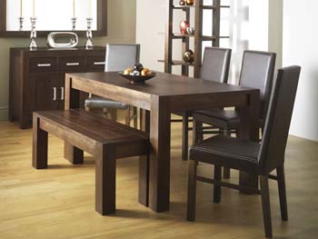 Nyon Walnut Bench Dining Set - WHILE STOCKS LAST!