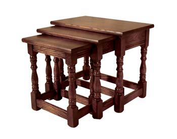 Olde Regal Oak Nest Of Tables - FREE NEXT DAY