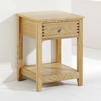 Oliver Light Oak 1 Drawer Bedside Chest