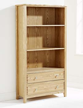 Furniture123 Oliver Light Oak High Bookcase