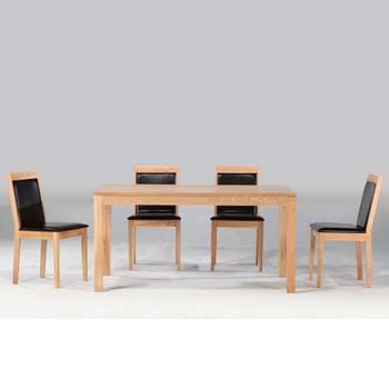 Ori Rectangular Dining Set in Oak