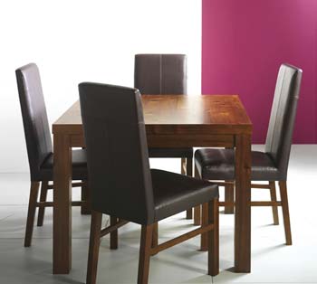 Furniture123 Panache Square Dining Set in Brown - FREE NEXT