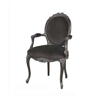 Panther Black Bedroom Armchair