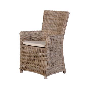 Regis Rattan Chair with Cushion