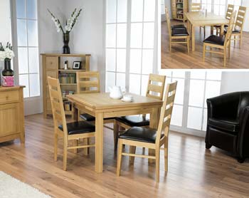 Rhode Oak Draw Leaf Dining Set