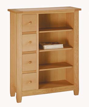 Furniture123 Rhode Oak Low Bookcase