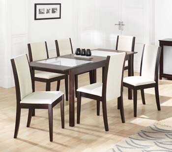 Furniture123 Riga Darkwood Extending Dining Set