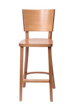 Saint Clair Solid Back Stools in Oak (pair)