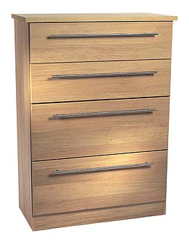 Sherwood Oak Deep 4 Drawer Chest