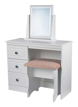 Snowdon White 3 Drawer Dressing Table