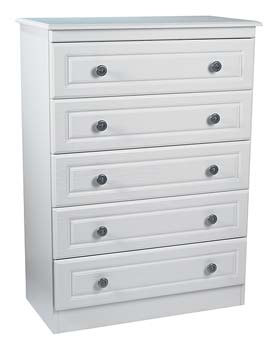 Snowdon White 5 Drawer Chest