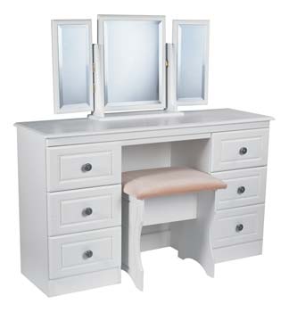 Snowdon White 6 Drawer Dressing Table