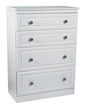 Snowdon White Deep 4 Drawer Chest