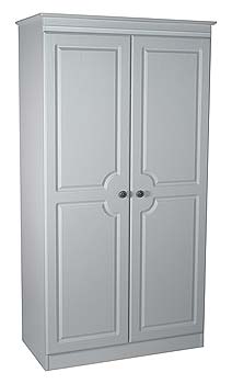 Snowdon White Wide 2 Door Wardrobe