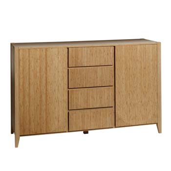 Furniture123 Soko Solid Bamboo 2 Door Sideboard in Caramel