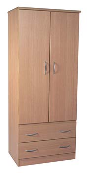 Stratford 2 Door 2 Drawer Wardrobe in Beech