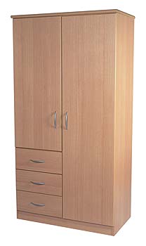 Stratford 2 Door Combi Wardrobe in Beech