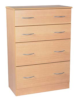 Stratford Deep 4 Drawer Chest in Beech