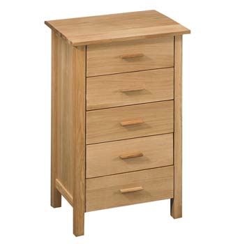 Suffolk Solid Oak 5 Drawer Chest