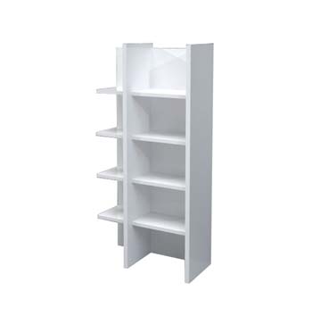 Furniture123 Sylvie High Gloss White Bookcase