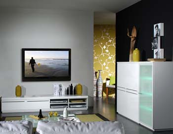 Sylvie White TV Unit and Storage Set