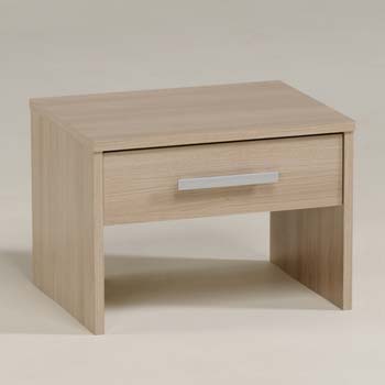 Thadie 1 Drawer Bedside Table in Bruges Oak