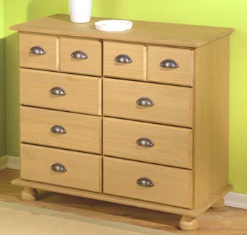 Tucker Solid Pine 6+4 Drawer Chest