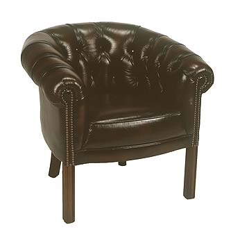 Victorian Leather Tub Chair