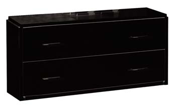 Zan 2 Drawer Chest in Black