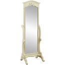 Ambiance krystal white floor standing mirror