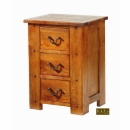 Antibes dark 3 drawer nightstand